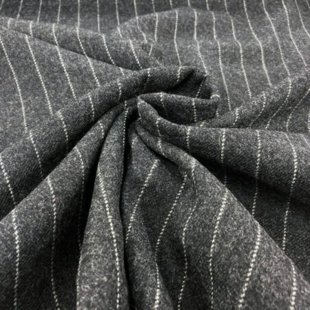 Charcoal Pin Stripe Wool