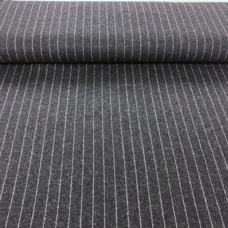 Charcoal Pin Stripe Wool - Image 4