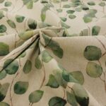 Watercolour Leaves Linen Look