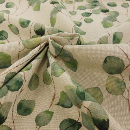 Watercolour Leaves Linen Look - Image 3