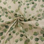 Watercolour Leaves Linen Look