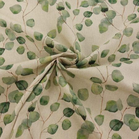 Watercolour Leaves Linen Look - Image 4