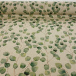 Watercolour Leaves Linen Look