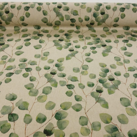 Watercolour Leaves Linen Look - Image 5