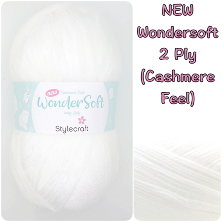 New Wondersoft Cashmere Feel 2 Ply 100g