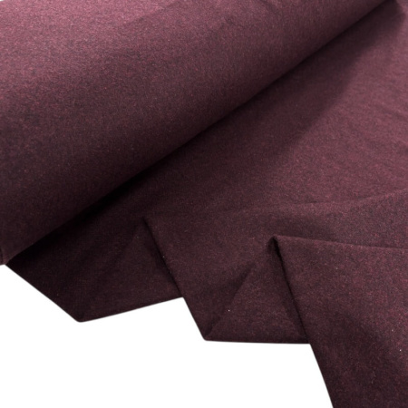 Burgundy Wool Mix Melton