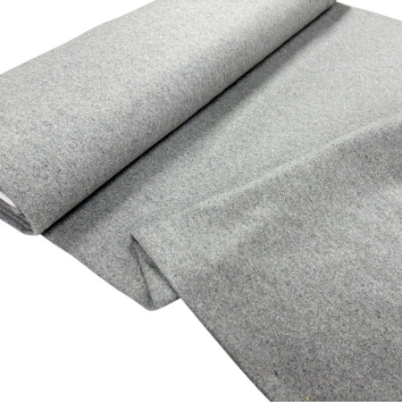 Grey Wool Mix Melton