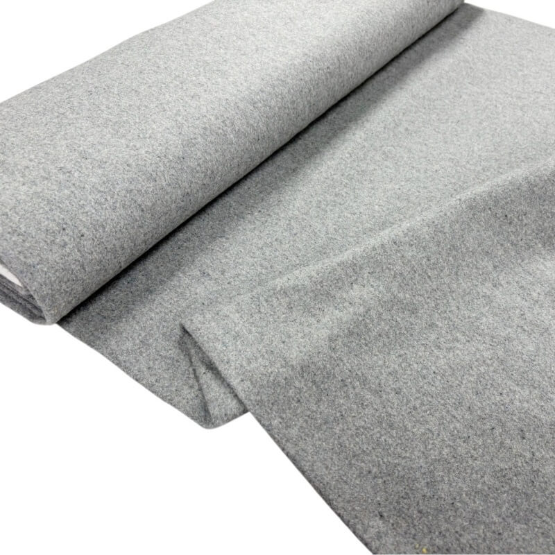 Image of Grey Wool Mix Melton