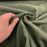 Olive Wool Mix Melton