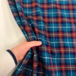 Teal Tartan Poly-Viscose