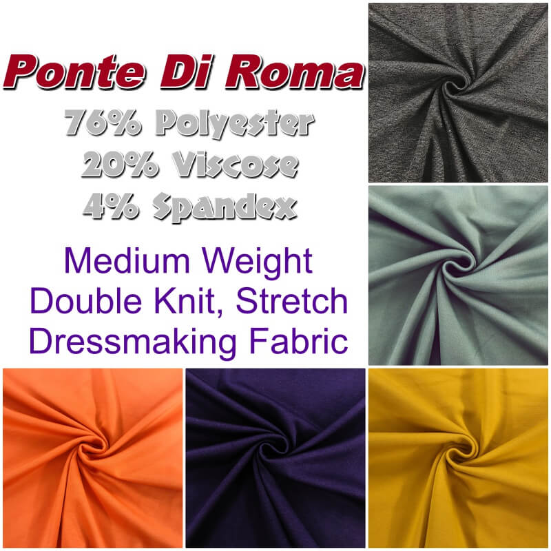 Ponte Di Roma Jersey Fabric - The Cheap Shop Tiptree