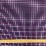 Navy and Red Wool Tartan