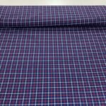 Navy and Red Wool Tartan