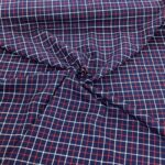 Navy and Red Wool Tartan