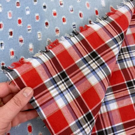 Peep Hole Plaid Denim - Image 7