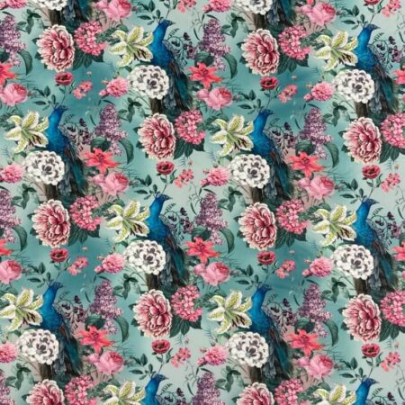 Peacock Blossom Upholstery Velvet - Image 2