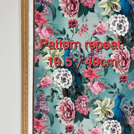 Peacock Blossom Upholstery Velvet - Image 6