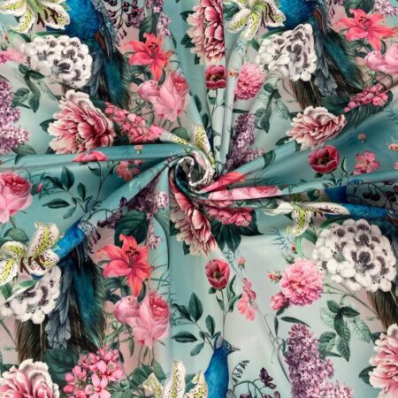 Peacock Blossom Upholstery Velvet - Image 8