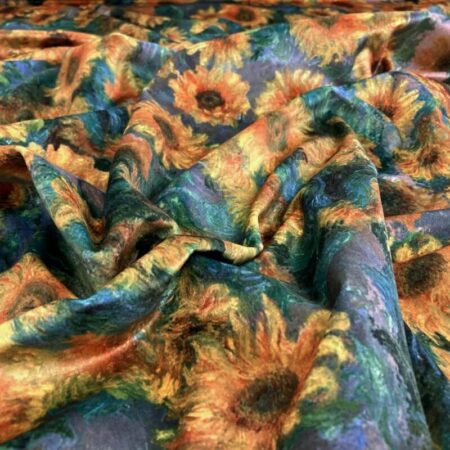 Van Gogh Sunflowers Upholstery Velvet - Image 5