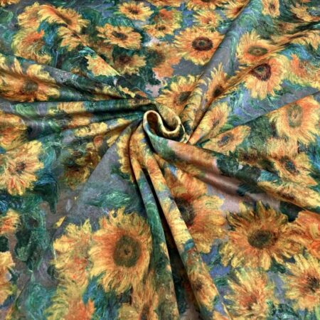 Van Gogh Sunflowers Upholstery Velvet - Image 3
