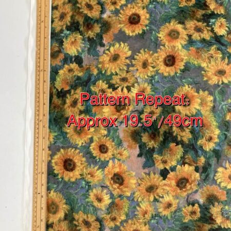 Van Gogh Sunflowers Upholstery Velvet - Image 2