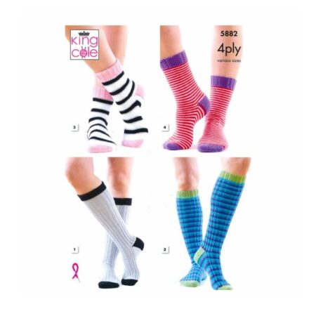 King Cole DK Socks Pattern 5882
