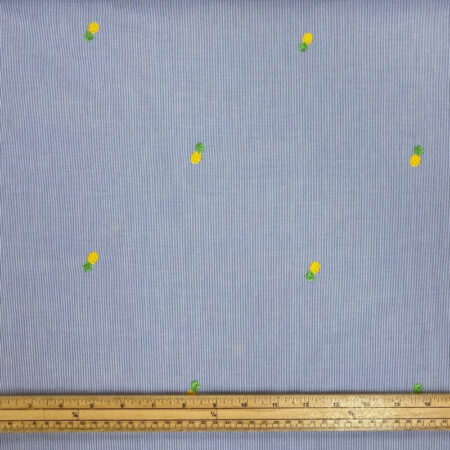 Embroidered Fruit Stripe Cotton - Image 5