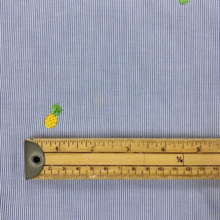 Embroidered Fruit Stripe Cotton - Image 7