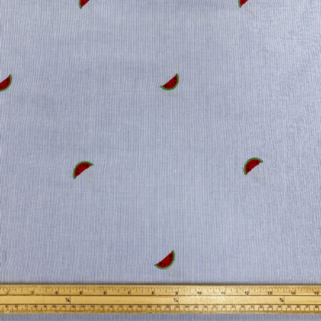 Embroidered Fruit Stripe Cotton - Image 2