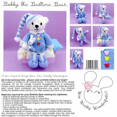 Wee Woolly Wonderful Bobby the Bedtime Bear Patterns
