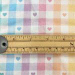 Rainbow Gingham Heart Cotton