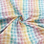 Rainbow Gingham Heart Cotton