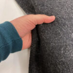 Charcoal Boiled Wool Fabric