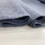 Denim Blue Boiled Wool Fabric