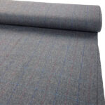 Grey Herringbone Check Wool