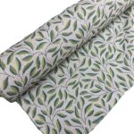 Stitched Leaves Linen Look