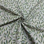 Stitched Leaves Linen Look