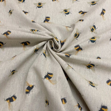 Garden Bumblebee Scatter Linen Look - Image 3