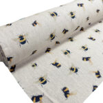 Garden Bumblebee Scatter Linen Look