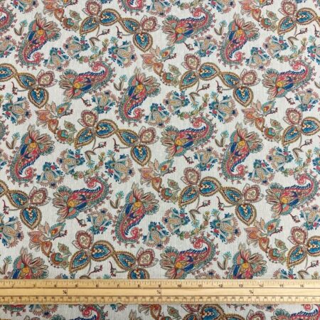 Jacobean Paisley Linen Look - Image 2
