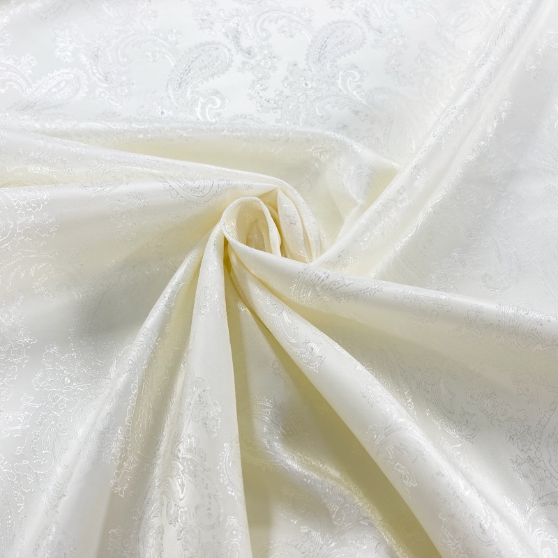 Image of Ivory Paisley Anti-Static Lining