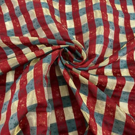 Yuletide Check Metallic Jacquard - Image 5