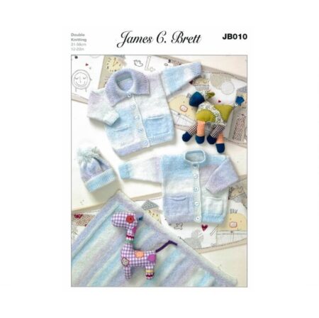 Baby Marble DK Cardigan, Hat and Blanket Pattern JB010