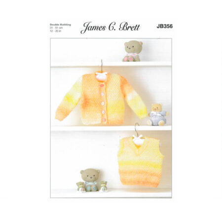 Baby Marble DK Cardigan and Slipover Pattern JB356