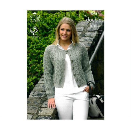 King Cole DK Curved and Straight Cardigans Pattern 4071