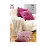 King Cole DK Throw & Cushion Covers Pattern 5660