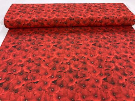Red Poppies Cotton - Image 3