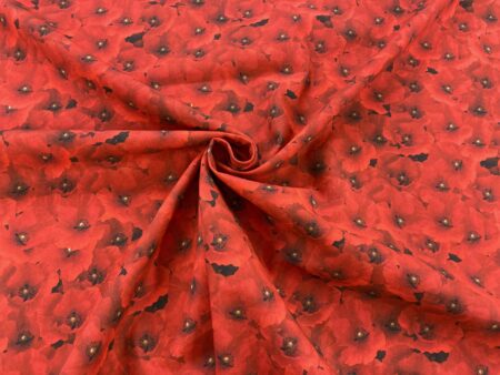 Red Poppies Cotton - Image 4