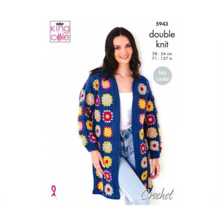 King Cole DK Crochet Cardigans Pattern 5943