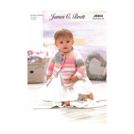 Baby Marble DK Jacket, Cardigan and Hat Pattern JB804